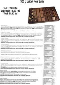 composition ballotin chocolat noir et lait